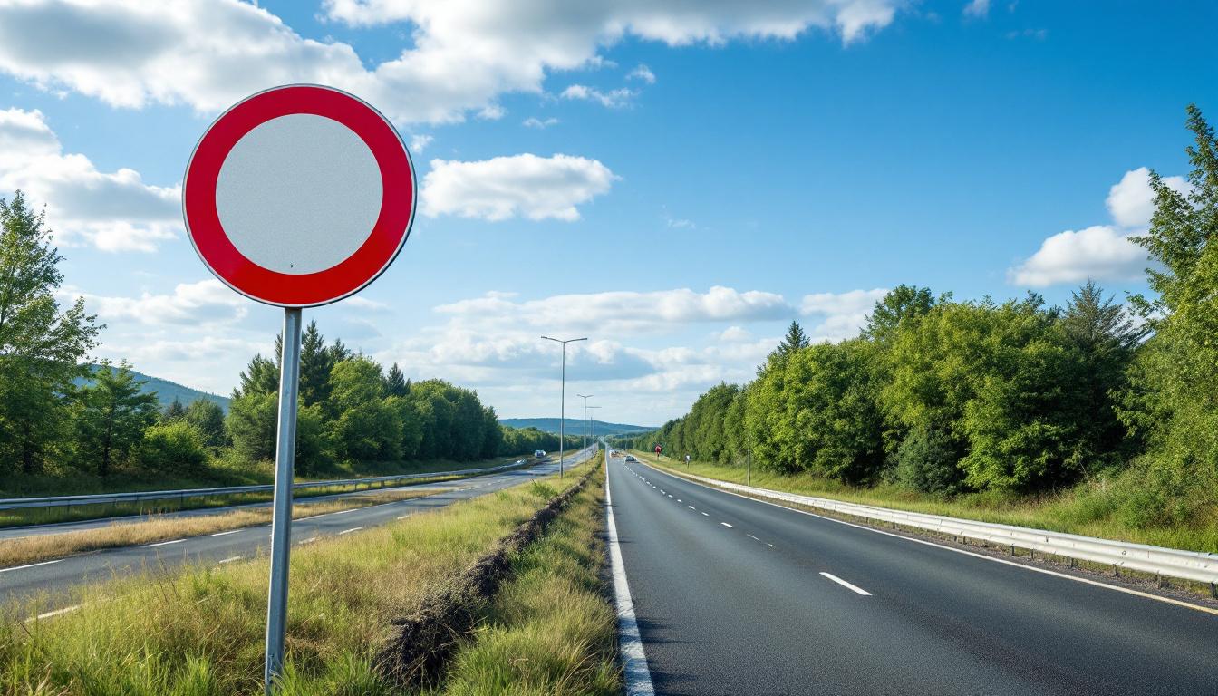 Sur les routes européennes, 98 % des conducteurs ignorent la signification de ce panneau à point rouge “j’ai perdu trois points sur mon permis en Allemagne sans comprendre pourquoi”
